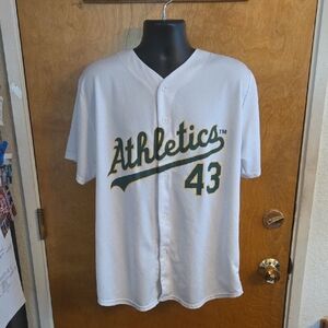 SGA Oakland Athletics Dennis Eckersley #43 Jersey Size Large